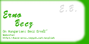 erno becz business card